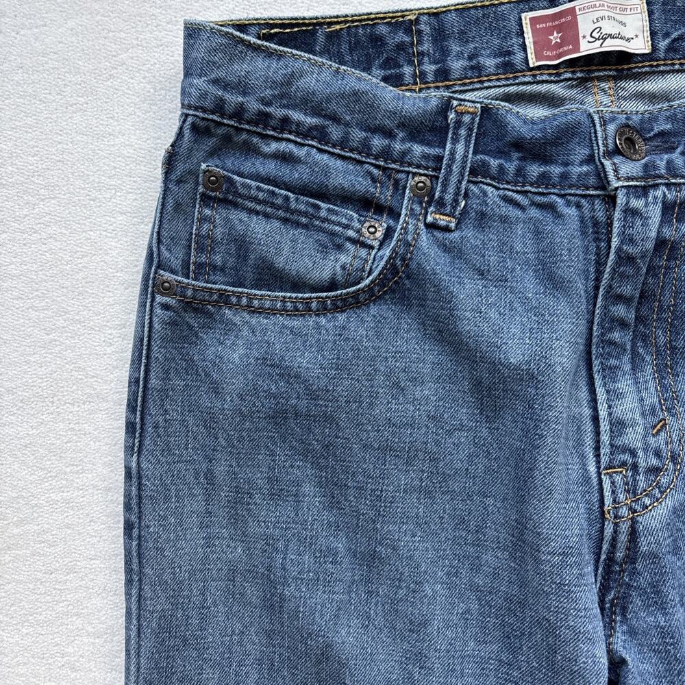 Levi Strauss‎ Signature Men 32x34 Jeans Regular Boot Cut 100% Cotton Western - Picture 3 of 13